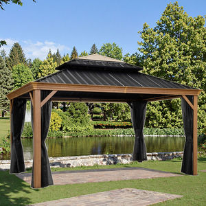 Многофункциональная беседка с твердым верхом, 3x9 м, 12x14, наружная беседка с раздвижной стеклянной дверью, 5x5, сделано в Китае - Product Image 4