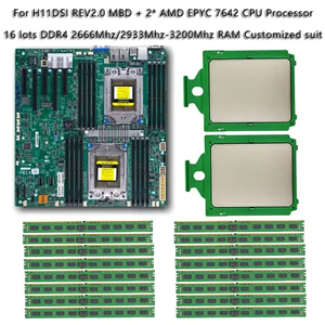 Per scheda madre H11DSI REV2.0 SP3 + 2 pezzi EPYC 7642 2.3GHz 48C/96T processore CPU 512GB <span class=keywords><strong>DDR4</strong></span> 3200mhz /2933MHZ RAM Mem - Product Image 2