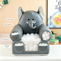 Fauteuil enfant en forme d'animal mignon avec empreintes de pattes, en cuir PU souple, siège confortable pour salon et chambre à coucher