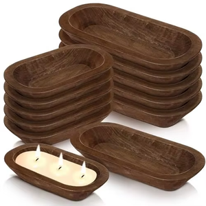 Porte-bougie en bois rustique, décoration d'intérieur, art moderne, style antique, couleur personnalisée, fait main, différentes tailles, décoratif - Product Image 1