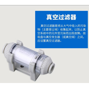 Filtre à vide puissant ZFC100 04B 06B de type pipeline en plastique pour système pneumatique - Product Image 1
