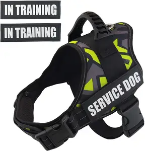 Service Dog Harness, Emotional Support Pet Vest Harness, Reflective Breathable and Adjustable No-Pull ESA Dog Harness