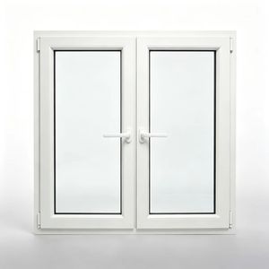 หน้าต่างบานเปิดแบบ Casement UPVC 60 นิ้ว สำหรับบ้านพักอาศัย ราคาโรงงานขายส่ง ผลิตตามสั่ง กระจกใสแบบ Tempered G สำหรับที่อยู่อาศัย - Product Image 1