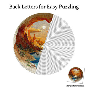 Souhoney Sunset Forest Lake View - Rompecabezas de cartón a todo color de 1000 piezas con laminación mate/brillante para decoración de pared o recuerdo - Product Image 4