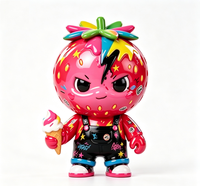 Figurine personnalisée Graffiti Monstre Fraise en PVC et ABS, Statue moulée, Fabrication OEM en usine chinoise pour la vente en gros aux marques