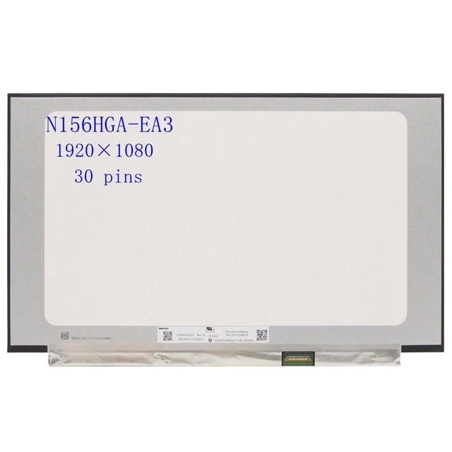 15.6" Inch Slim LED Lcd Display FHD 1920X1080 N156HGA-EA3  REV.C4  NT156FHM-N61 NT156FHM-N52 30Pins  Narrow Side