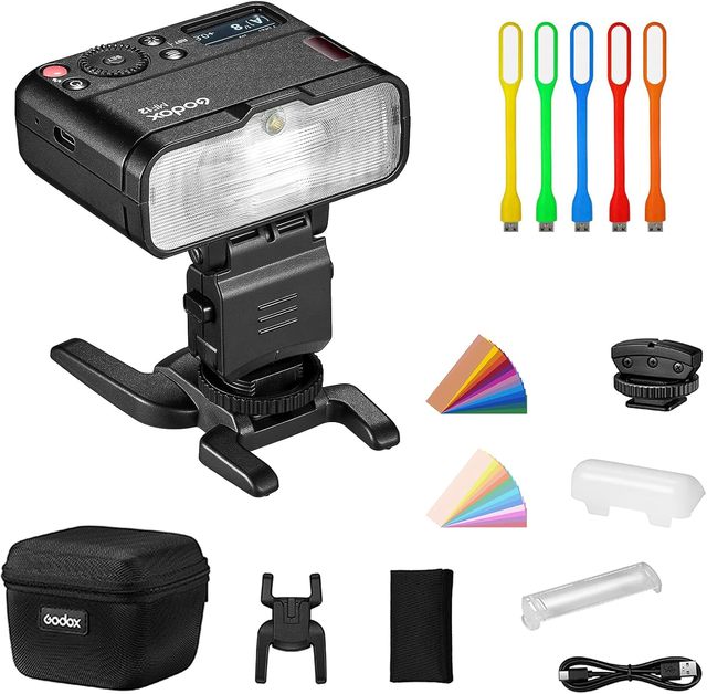 Mf12 Ttl 12w Macro Flash,2.4g Wireless Control Built-in 3.7v Lithium Battery Speedlite And Off-camera Ttl Speedlight
