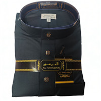 Thobe musulman pour homme, style saoudien, hiver, thawb respirant, grande taille, polyester superfine, abaya islamique pour adultes