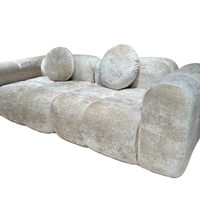 Nouveau canapé modulaire sectionnel pour coin lecture calme, velours premium léger