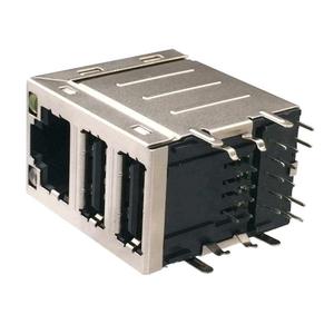 05-A00137263-1 1000 M RJ45 2 USB Stecker Jack Stapel 3,0 mit Transformator Modular Jack - Product Image 5