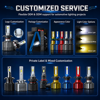 Ampoule de phare LED H4 avec mini projecteur bi-LED, 90W haute puissance, 10000LM, 6500K, 12V, CNC