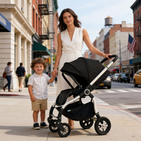Système de poussette de voyage 3 en 1 portable haut de gamme, ensemble de poussette de luxe pour bébé, pour les courses et les promenades quotidiennes