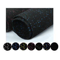 3 ~ 12Mm Dicke Schwarz Hoch temperatur Dick Wasserdicht Fitness Cross Training Gummi Boden rolle Fitness studio Gummi boden matte Rolle