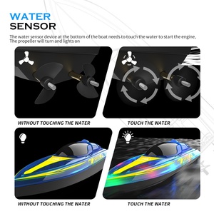 Flytec V555 2.4G LED RC Racing Boat 15km/h Waterproof Rechargeable USB <b>Cable</b> Remote Control Toy for Kids Pool Lake Gifts - Product Image 5