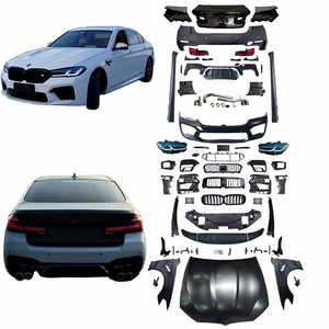 Alto ajuste F10 F18 actualización a G30 G38 LCI F90 <span class=keywords><strong>M5</strong></span> diseño Bodykit coche parachoques capó faro para <span class=keywords><strong>BMW</strong></span> 5 Series F10 a G30 Kit de carrocería - Product Image 1