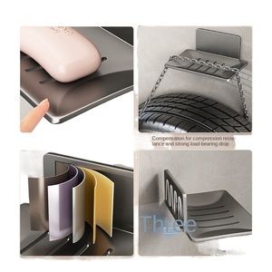 Étagère murale en métal aluminium <span class=keywords><strong>pour</strong></span> <span class=keywords><strong>savon</strong></span> à main Étagères murales <span class=keywords><strong>pour</strong></span> salle <span class=keywords><strong>de</strong></span> bain Boîte à <span class=keywords><strong>savon</strong></span> <span class=keywords><strong>de</strong></span> toilette domestique - Product Image 5