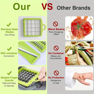 14/16 In 1 Multifunctional <strong>Vegetable</strong> Chopper Manual Food Chopper <strong>Vegetable</strong> <strong>Slicer</strong> Dicer Mandoline <strong>Vegetable</strong> Cutter - Product Image 2