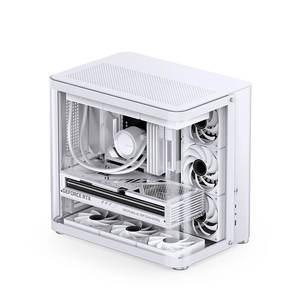 Jonsbo TK-<span class=keywords><strong>2</strong></span> <span class=keywords><strong>2</strong></span>.0 Full Tower Stilvolles weißes schwarzes Aluminium-Gaming-Gehäuse für Desktop-Micro-ATX-Motherboard, das integrierte Fans unterstützt - Product Image 2