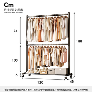 Porte-manteau moderne en métal à double couche Cintre Séchoir à vêtements Étagère à chaussures pour salon chambre à coucher - Product Image 6
