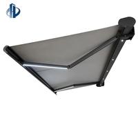 Auvent rétractable moderne et imperméable pour l'extérieur, avec structure en aluminium, pour cuisine et usage extérieur
