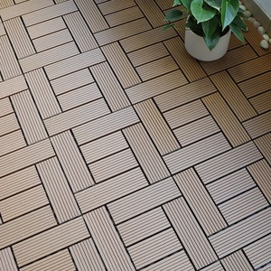 Baldosas de Plástico Compuesto WPC para Balcón y Jardín, Baldosas de Terraza DIY de 300*300 mm, Baldosas de Suelo Exterior Enclavables - Product Image 3