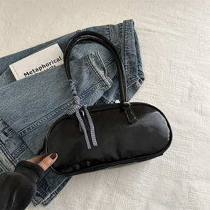 Bolso de mano de diseño sencillo y exclusivo para mujer, moderno y versátil, plateado, tipo bandolera, de piel sintética, bolso cruzado. - Product Image 3