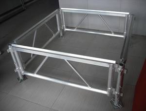 Topfinger Venta caliente Etapa de la boda Plataforma de vidrio templado transparente 4x4ft Plataforma de acrílico de vidrio Etapa - Product Image 4