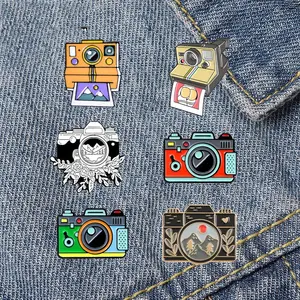 Multi Camera Designs Badges Alloy Enamel Label Pins Fashion Photograph Shoot Enamel Pin