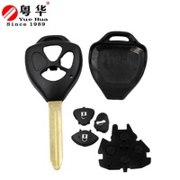 Coque de clé de voiture à distance 3 boutons FOB pour Toyota Camry RAV4 Yaris Prado Tarago Corolla REIZ Crown Avalon Venza
