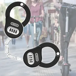 UMEDO 2023 ultra double-locking hinged E scooter 4 digit password lock chain combination Motorcycle fatbike handcuffs lock