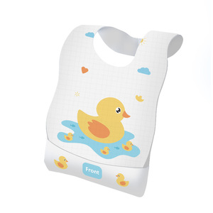 Disposable Bibs For Infants And Toddlers 0-12 Months Animal Pattern Screen Printing Straight Body Shape JDF-01 - Product Image 1