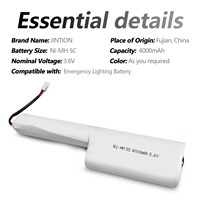 JINTION 3.6V 4000mAh NiMH Baterai Pengganti Lampu Darurat untuk Mackwell B913 9006085 2 Plus 1