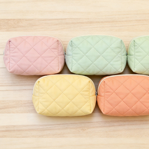 Borsa Cosmetica in Cotone Trapuntato Multicolore Personalizzata, Leggera e Portatile, Vendita all'Ingrosso - Product Image 1