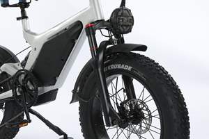 Vélo de montagne électrique tout-terrain 500w Batterie au lithium 48v Dérailleur 7 vitesses Pneus gras de 20 pouces Suspension arrière Moyeu arrière Vélo de ville - Product Image 5