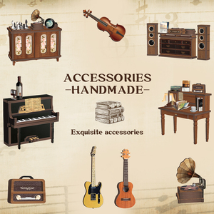 Kit de puzzle en bois 3D Cutebee DIY Crafts, le kit Secret Rhythm Book Nook, <span class=keywords><strong>d</strong></span>écoration <span class=keywords><strong>d</strong></span>'étagère avec couvercle anti-poussière - Product Image 3