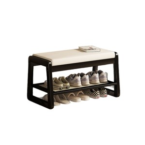 Este taburete para cambiar zapatos es un mueble para zapatos y un banco para el hogar que se puede usar como asiento en la entrada. - Product Image 5