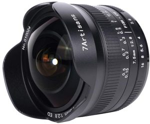 7artisans 7,5mm F2.8 II V2.0 APS-C Format Fisheye-Objektiv mit 190° Sichtfeld für S0nny E Fujji <span class=keywords><strong>Nikkon</strong></span> Z M4/3 Spiegellose Kameras - Product Image 1