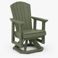 Chaise Adirondack en PEHD robuste, pivotante et à bascule, pour extérieur, jardin et patio, vente en gros directe usine