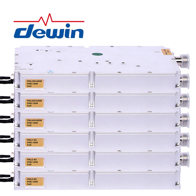 Dewin 100W GaN Module 300-8000MHz Narrow Band UAV Neutralization RF Power Amplifier 50dBi Gain 28-30V Supply Airspace Control