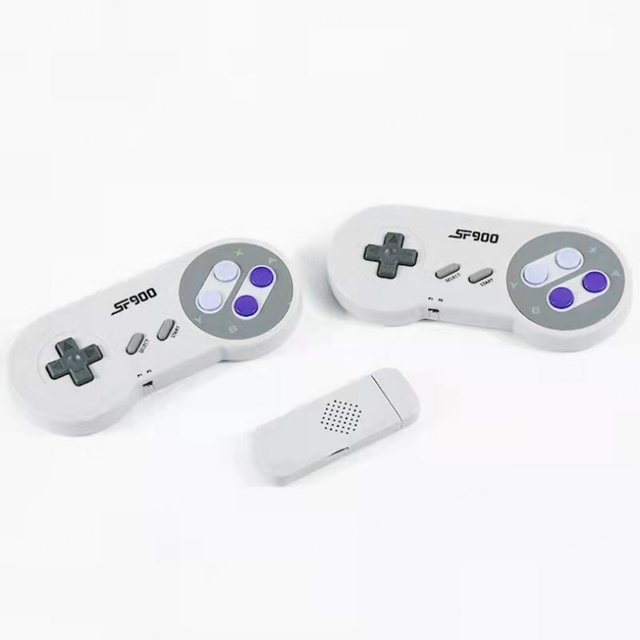 16Bit 926 Games Classic Retro 4k SF900 Wireless 2.4GHz CE Certified Video Game Console Game TV Stick Supports SNES 32GB TF 2x