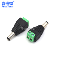 Connecteur Bnc Dc pour accessoires de connecteur de caméra de sécurité alimentation sans soudure cc connecteur de fil de caméra de dispositif de prise mâle et femelle