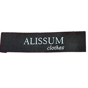 Étiquettes tissées en polyester de haute qualité, écologiques, pour vêtements, t-shirts, chaussures et sacs - Conception personnalisée à pli final avec découpe ultrasonique - Product Image 2