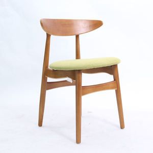 Silla de Comedor de Madera Maciza con Asiento Acolchado, Silla Lateral Moderna de Madera para Comedor, Cocina, Villa - Product Image 1