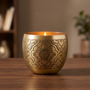 <b>Small</b> Metal Gold Votive <b>Candle</b> T-Light for Home Decoration Use & for Making Your Room Home Decor - Product Image 3