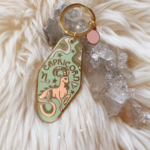 Boho Métal Alliage de zinc Émail Zodiaque Motel Porte-clés Zodiaque Signe Étoile Animal Constellation Porte-clés Décor Accessoires - Product Image 4