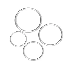 Bagian tas cincin O cincin 304 316 tertutup bentuk bulat logam baja nirkarat pengelasan mulus tipe lingkaran ukuran dalam 28.9mm perak