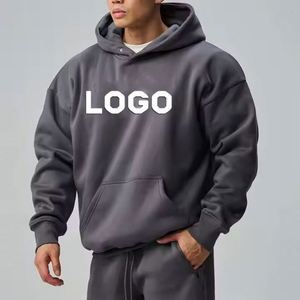 Sudaderas con Capucha para Hombre, Gruesas, 600 g/m², Personalizadas, de Algodón, con Forro Polar, Estilo Urbano, Holgadas, para Invierno - Product Image 1