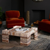 Guanmay individueller echter Onyx Mitte des Jahrhunderts Flur-Zentrum Marmor Jade-Stein-Tische Marmorbasis Wohnzimmer-Quadrat Onyx-Coffee-Tisch