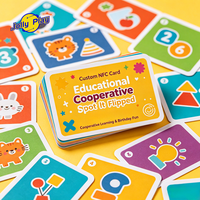 Carte NFC personnalisée éducative, jeu de cartes Spot It Flipped, jeu de cartes à jouer en papier, jeu de poker, carte-cadeau pour enfants