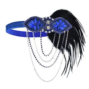 ที่คาดผมขนนกขนนก1920s Gatsby ประดับพลอยเทียมสายรัดศีรษะแนววินเทจ - Product Image 4